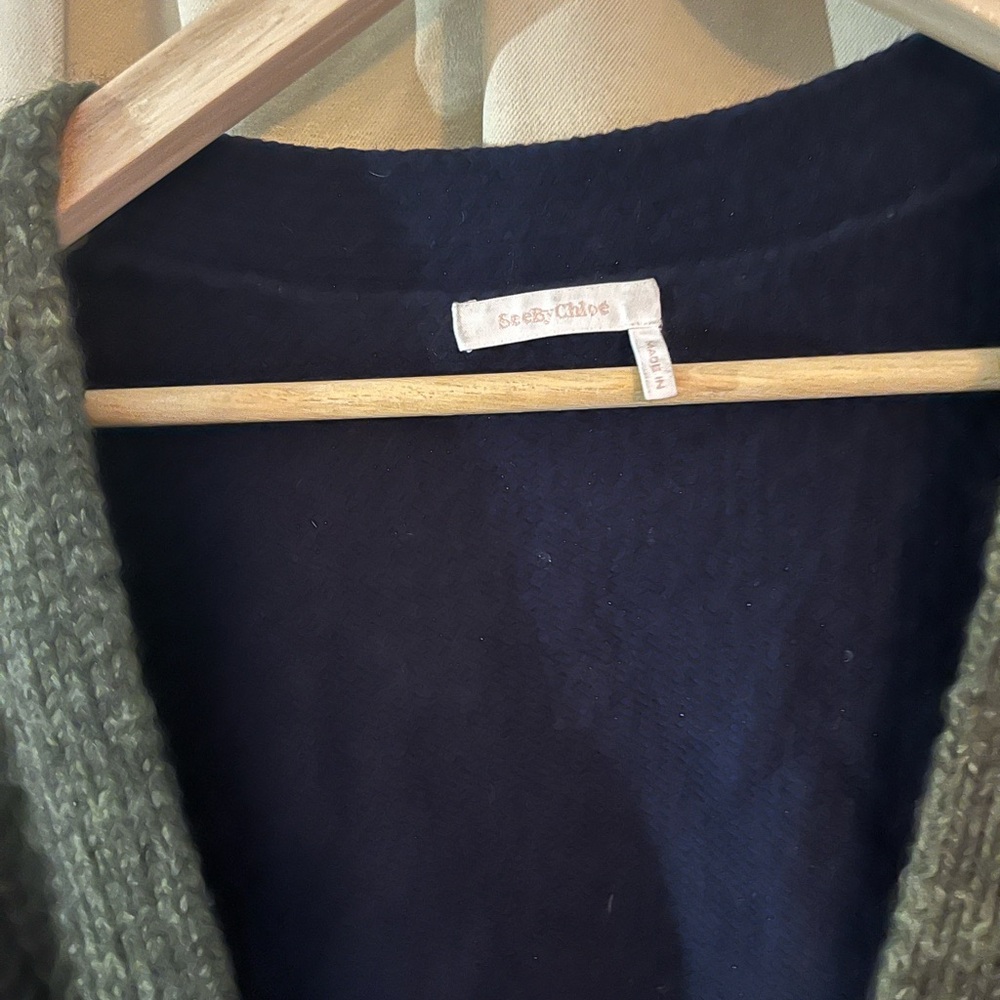 See By Chloe Deep Green Knit Cardigan - Picture 2 of 2